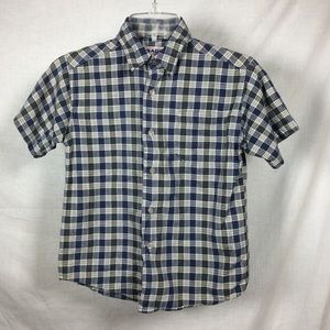 Badge Boys Blue/Green Plaid Button Down Shirt
